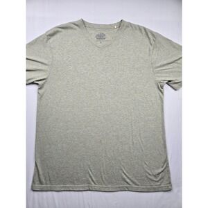 Prana Men's XL Soft Olive Green‎ V-Neck T Shirt Graphic Sustainable Cotton